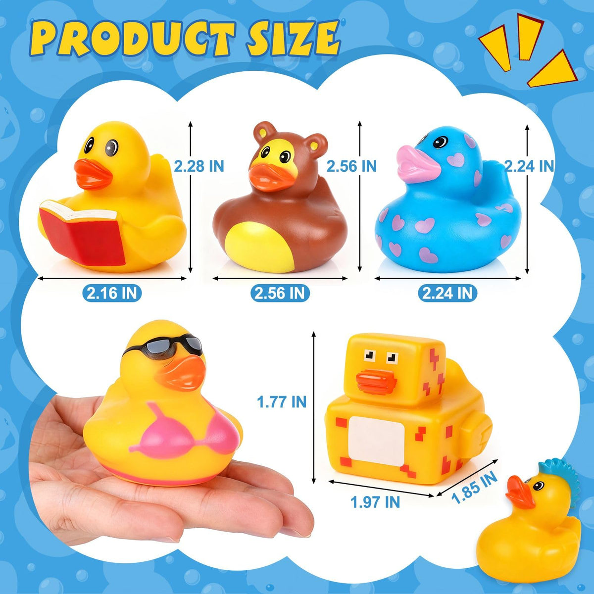 VISRIE ducks used as party favors and festive decor for celebrations