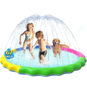 VISTOP non-slip splash pad for kids playing safely in the backyard