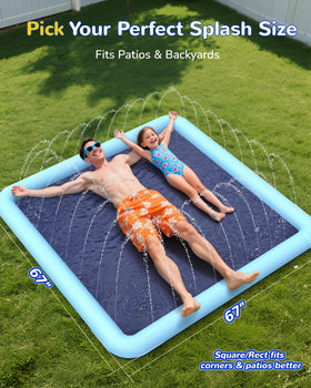 VISTOP splash pad backyard fun area suited for lawns and beaches.