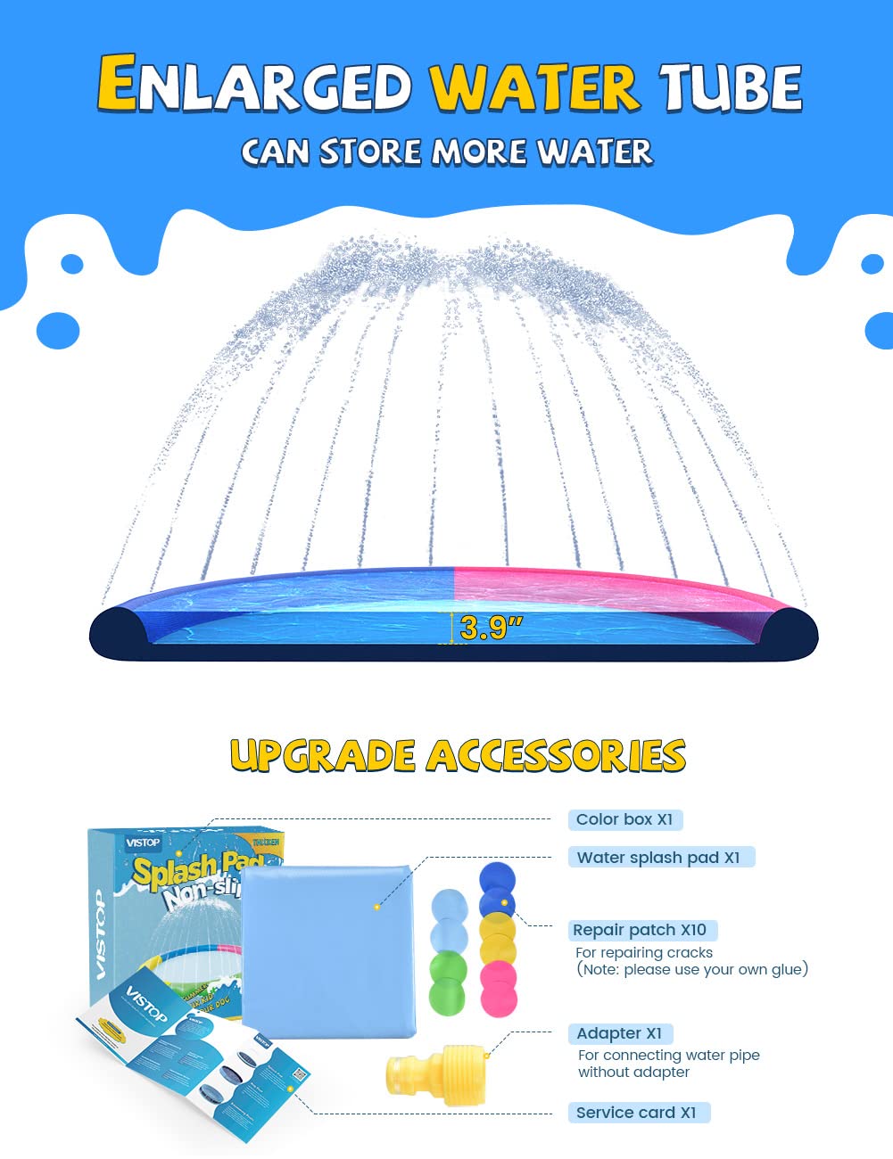 VISTOP adjustable sprinkler control to customize water spray