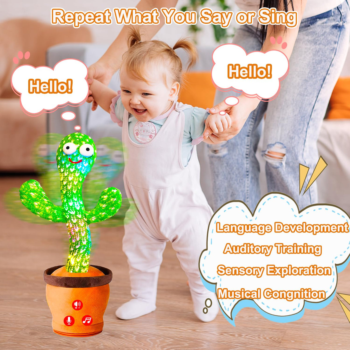 Vitosup cactus with LED lights brightening learning moments.