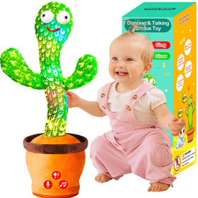 Vitosup dancing cactus front view with playful colors and lights.