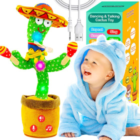 Vitosup dancing cactus toy charging setup enables cordless playtime