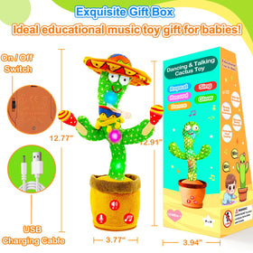 Vitosup cactus toy dances in rhythm to music, catching toddler attention