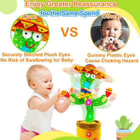 Vitosup cactus toy with LED lights visually stimulates and entertains