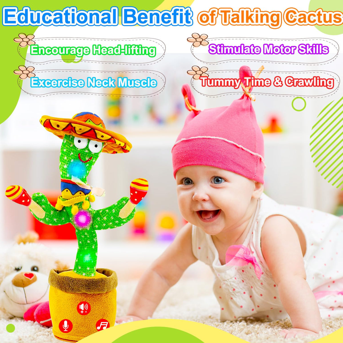 Vitosup cactus repeats your words in a silly voice for playful interaction