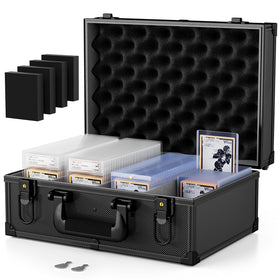 Vitula card case displaying 600 top loaders for organized storage