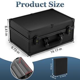 Vitula lockable slab case with two keys for secure storage