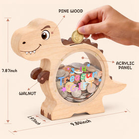 VivaFaux dinosaur design encourages saving with playful appeal.