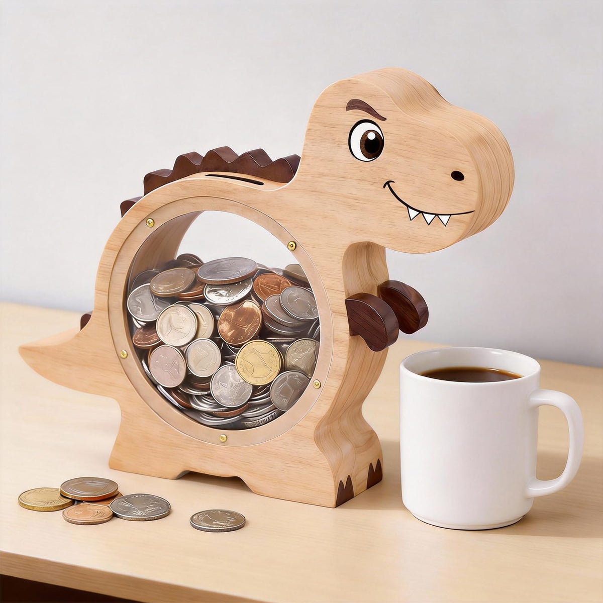 VivaFaux gift-ready dino piggy bank makes a thoughtful present.