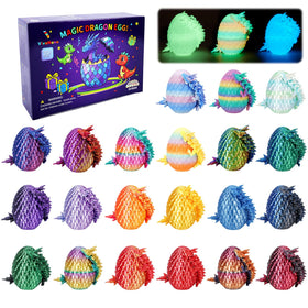 VivaNova dragon eggs 24-pack with iridescent shells for collection and display.