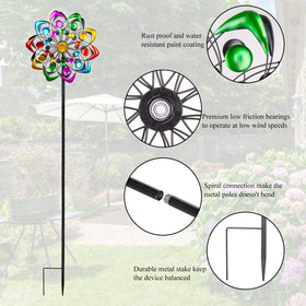 Viveta gift-ready wind spinner for gardens, adding color and motion