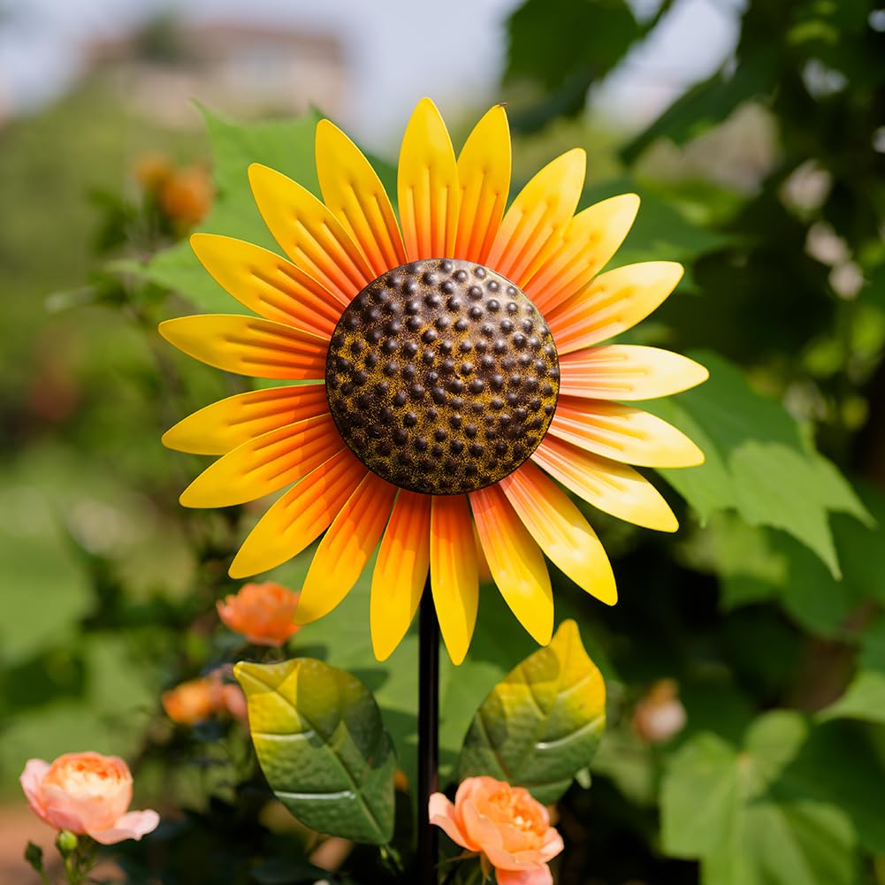 Viveta kinetic pinwheel for yard decor adds motion and charm