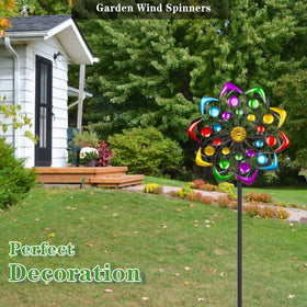 Viveta colorful multi-color windmills brighten patios, decks, and gardens