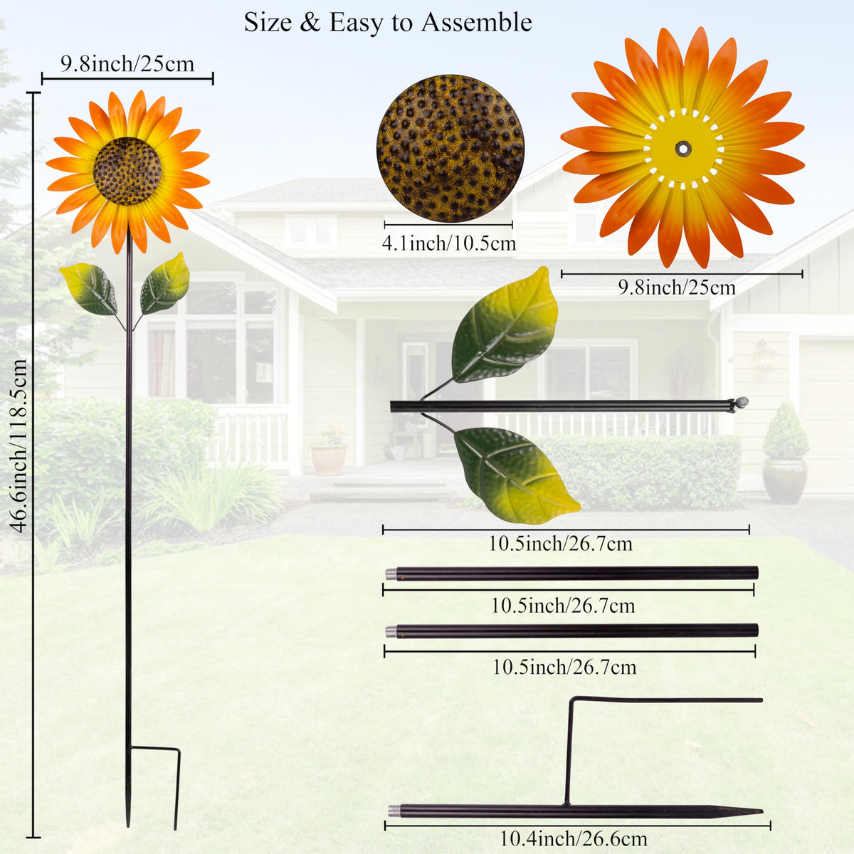 Viveta wind spinner blades resist rust for long-lasting outdoor display