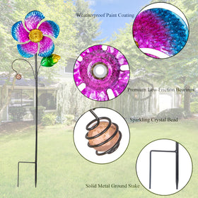 Viveta wind spinner metal stake set 2 for easy ground installation