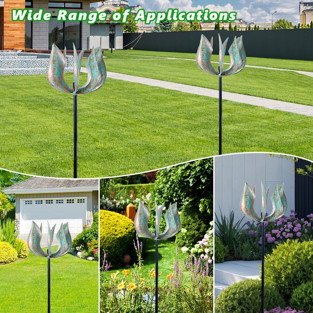 Viveta Wind Spinner outdoor yard art brings kinetic charm to any space.