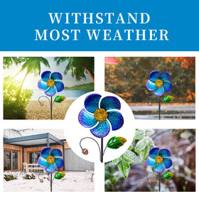 Viveta two-pack wind spinners displayed on a patio for outdoor decor