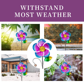 Viveta wind spinner UV-protected metal construction shines in sunlight