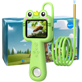 Vivid Glass borescope camera for kids, green, ready for nature exploration