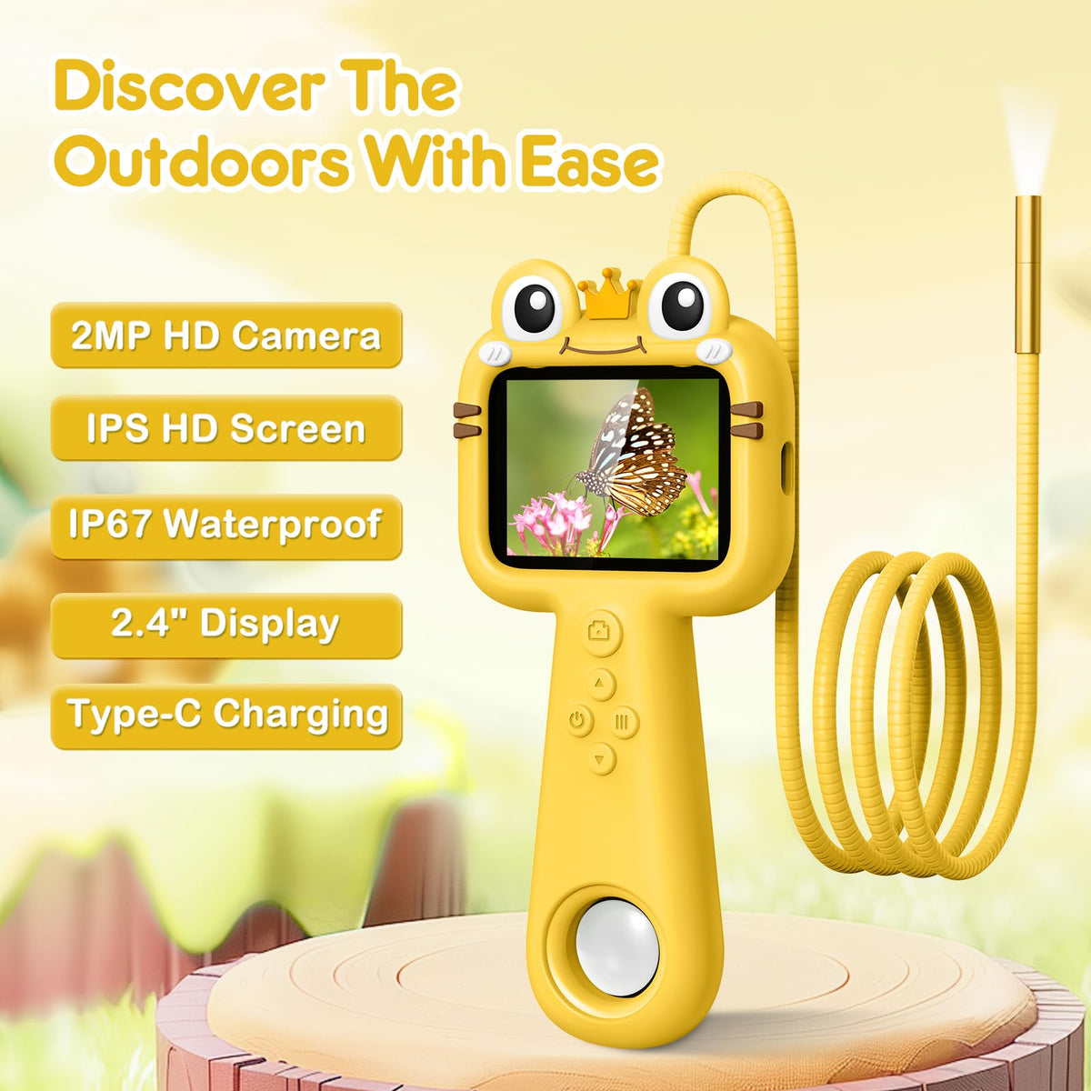 Vivid Glass borescope enables kids to observe insects safely with clear viewing
