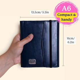 Leather case keeps Viviva Colors tools organized during travel.