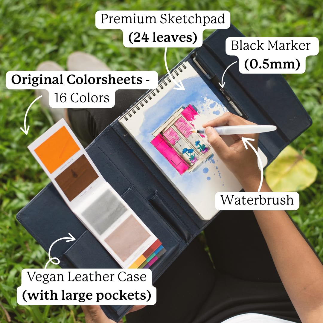 Premium ivory sketchpad from the Viviva Colors travel kit.