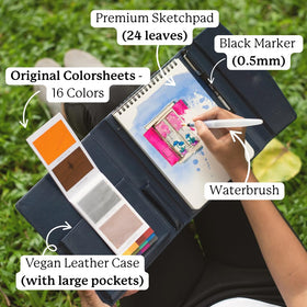 Premium ivory sketchpad from the Viviva Colors travel kit.
