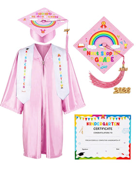 Vivrerizo kindergarten cap—pink cap; ideal for ceremonies and keepsake photos.
