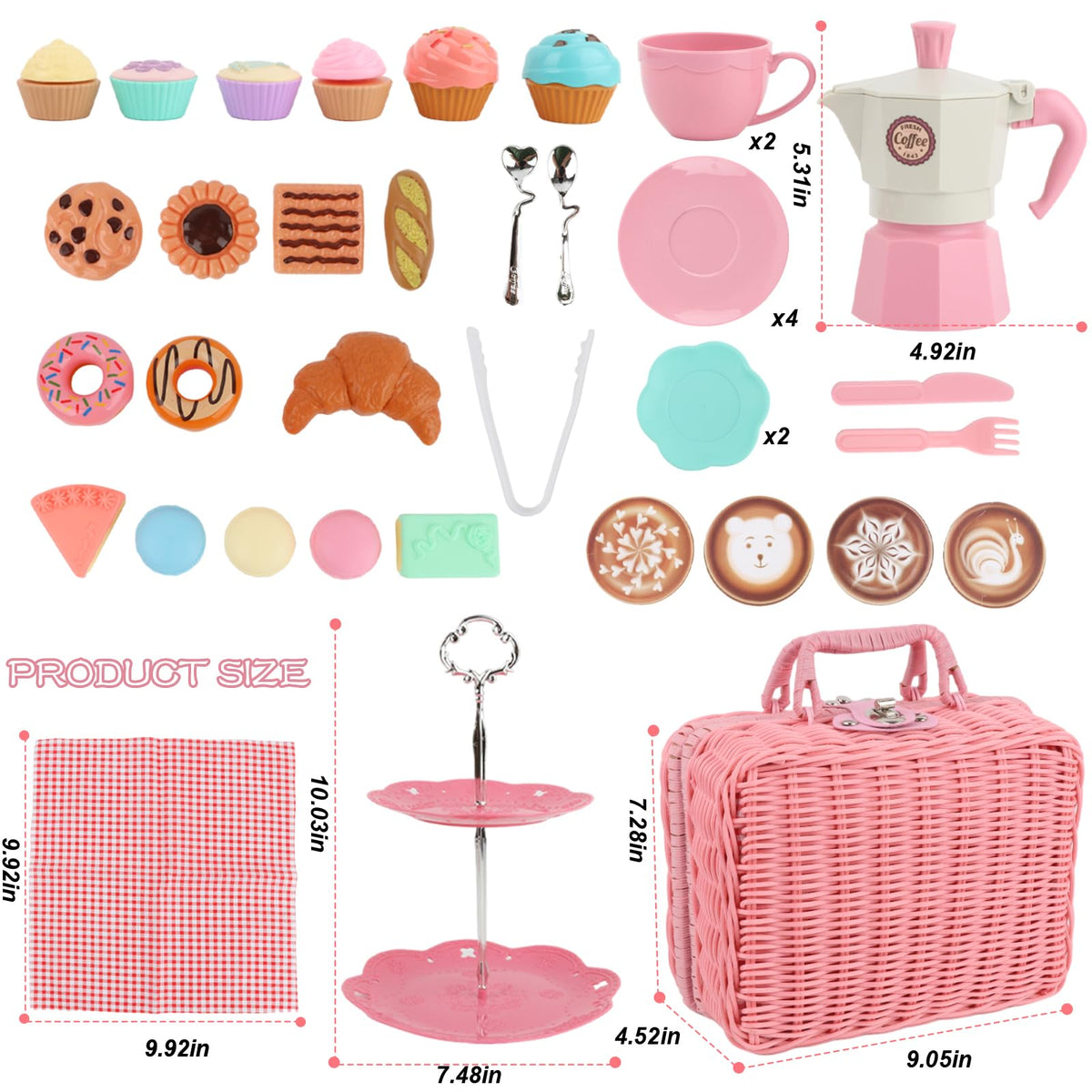 Viwulute Afternoon Tea Toy Set kids playing scene to spark interaction