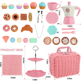 Viwulute Afternoon Tea Toy Set kids playing scene to spark interaction