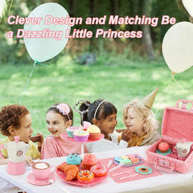 Viwulute Afternoon Tea Toy Set miniature pastries for creative pretend play moments