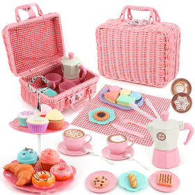 Viwulute Afternoon Tea Toy Set teapot and cups ideal for imaginative play and cooperative tea time