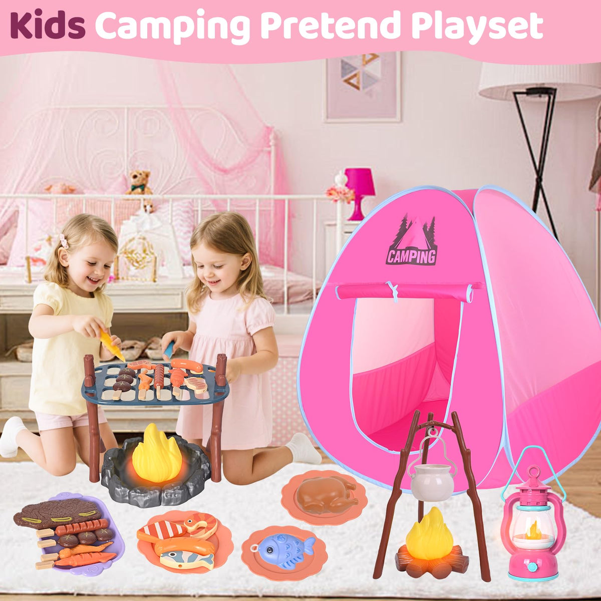Viwulute camping set uses durable, child-safe materials for worry-free play.