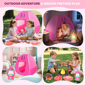 Viwulute camping set featuring quiet lights for calm playtime.
