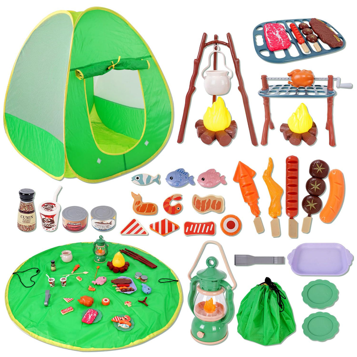 Viwulute pop-up tent opened for indoor pretend camping fun.