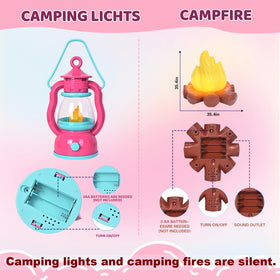 Viwulute camping set tent folds flat for easy storage.