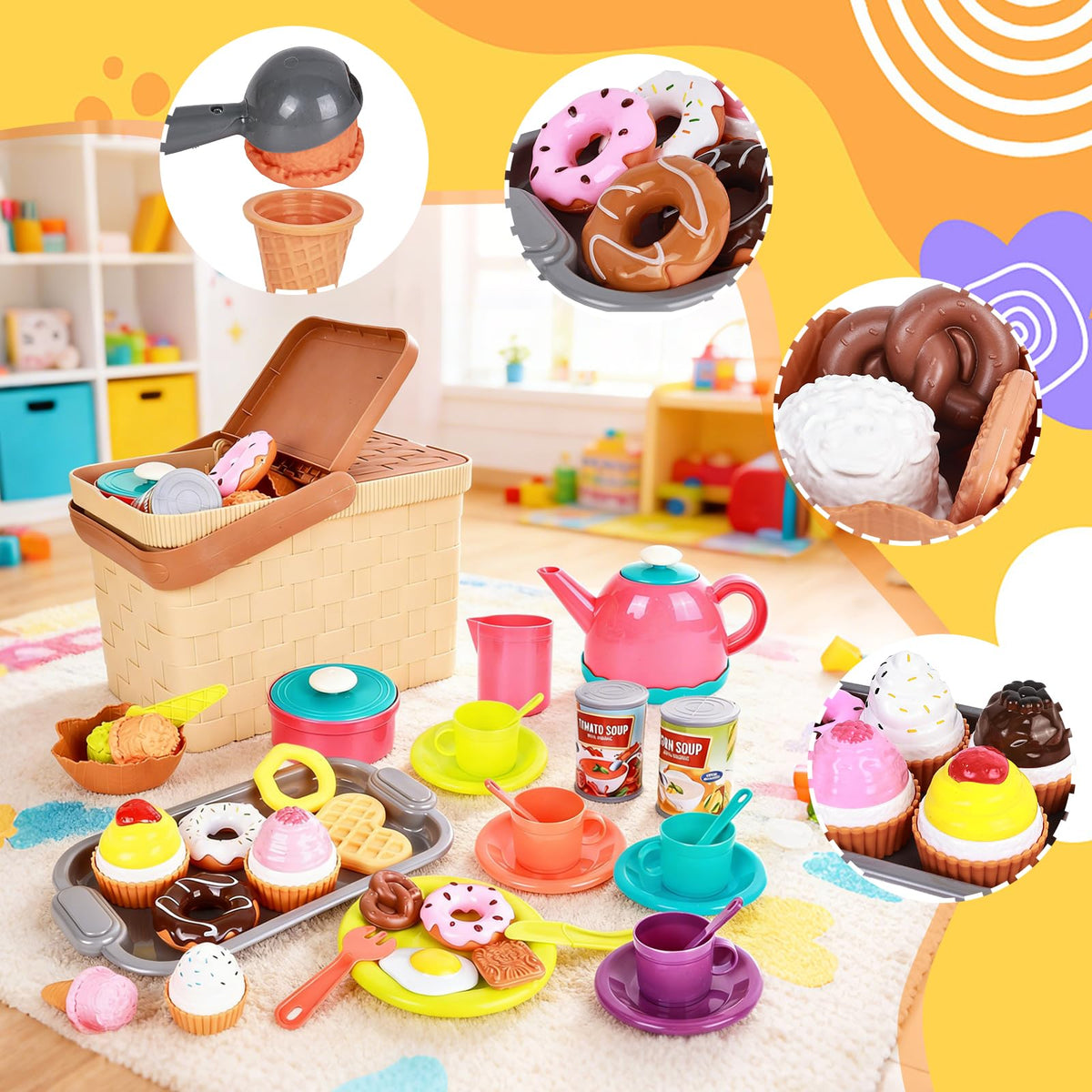 Viwulute ice cream play adds colorful pretend treats to the set