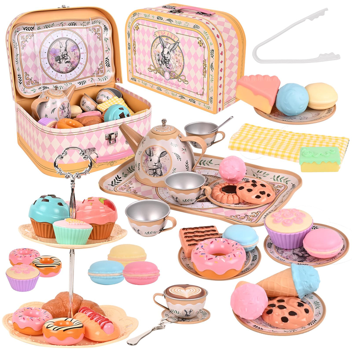 Viwulute Tea Party Set teapot for imaginative play and sharing.