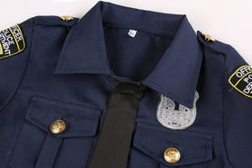 Viyorshop police costume necktie adds official flair for convincing costumes.
