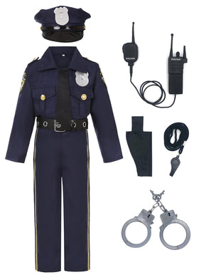 Viyorshop Kids Police Costume Shirt for authentic role-play and imaginative fun