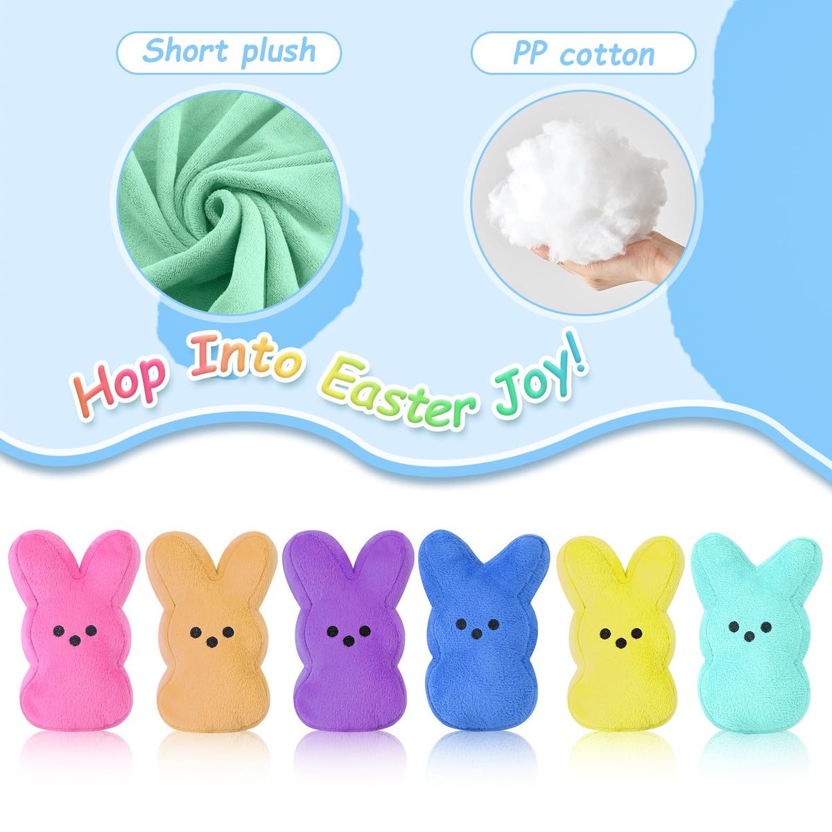 Vizethru Easter bunny plush as a decorative display prop.