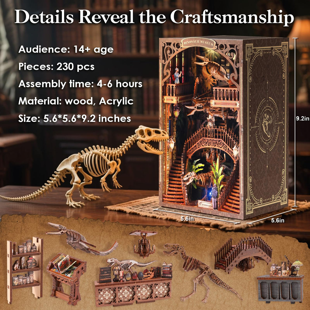 VkotaVkoty miniature house kit with pre-colored parts for easy assembly