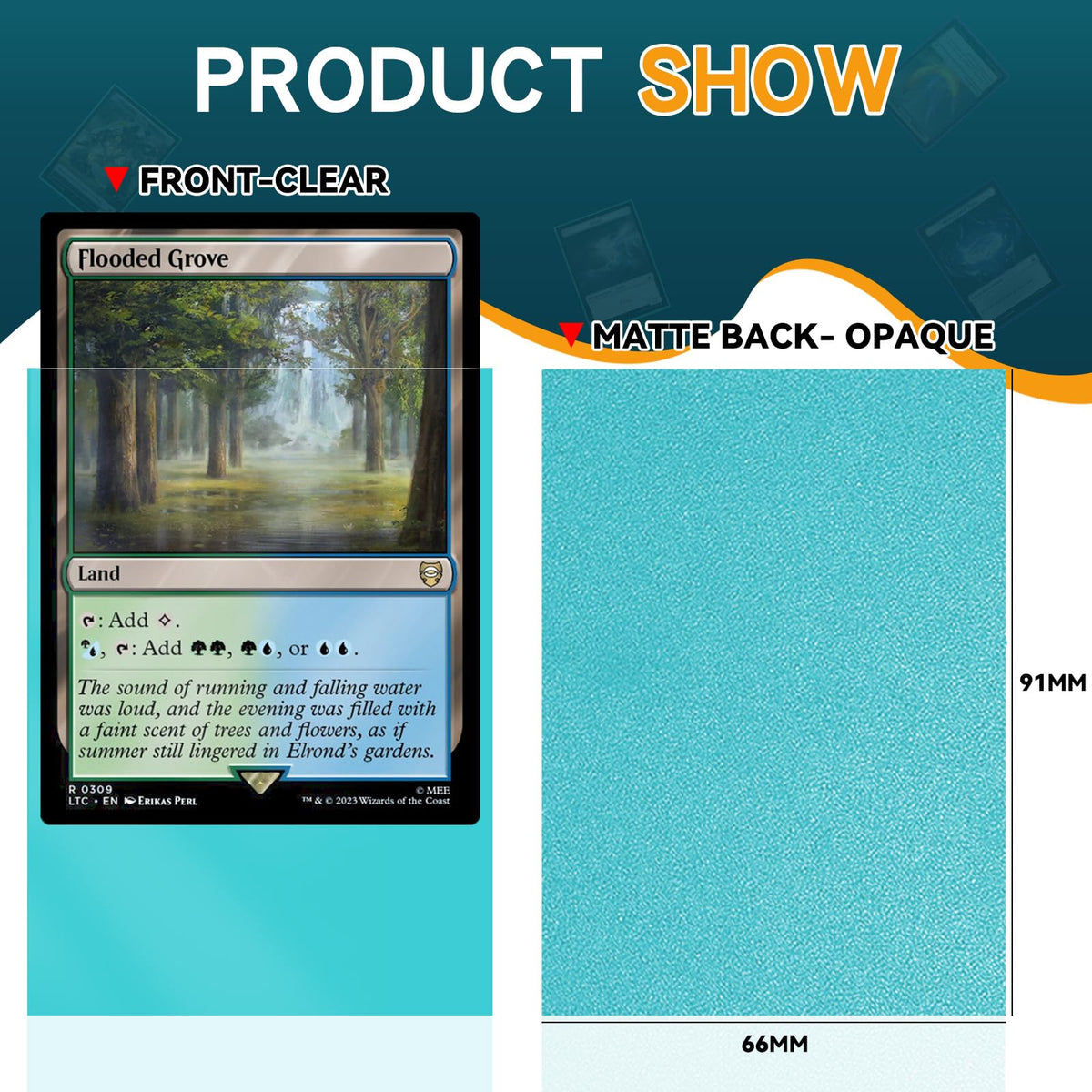 VKshop matte sleeves use non-PVC, acid-free polypropylene for durable, non-glare protection.