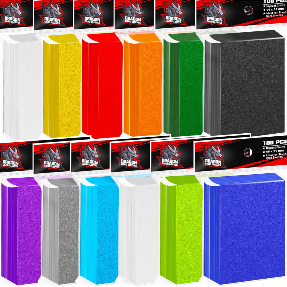 VKshop 1200pcs matte card sleeves with 66x91mm fit offer glare-free viewing and durable protection.