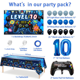 Vlipoeasn blue 10 foil balloon for party photos.