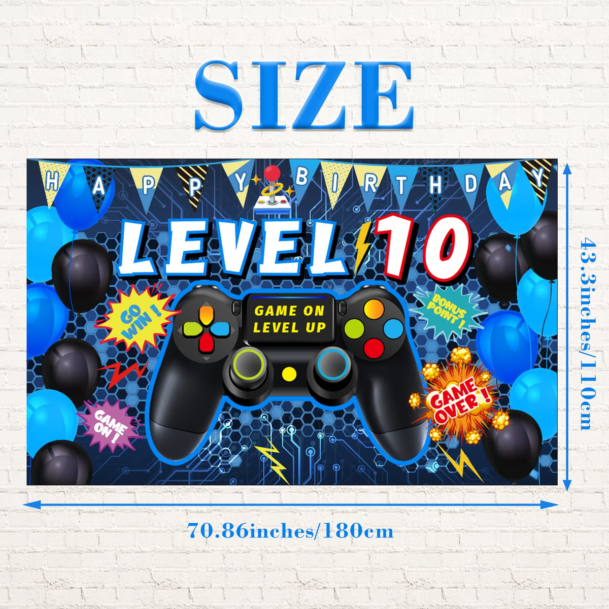 Vlipoeasn gamer foil balloons create instant game-theme ambiance.