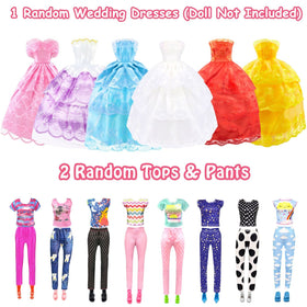 VLUSSO 84-pack doll closet fashion dresses for daily dress-up