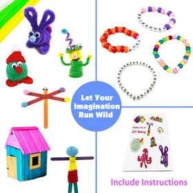 VLUSSO beads, buttons, and stickers offer texture and decoration