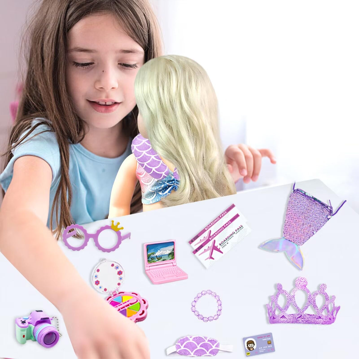 VLUSSO doll glasses accessory adds chic detail for 18-inch dolls.